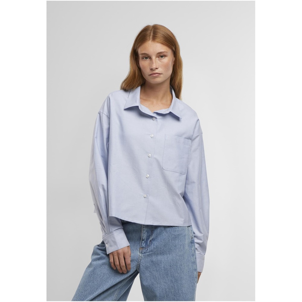 Urban Classics - Short Oxford Blouse - Blue